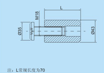 幕墻轉(zhuǎn)接件Z03的尺寸參數(shù)圖