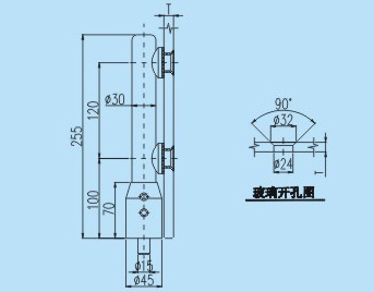 玻璃連接件YJ202CAD圖